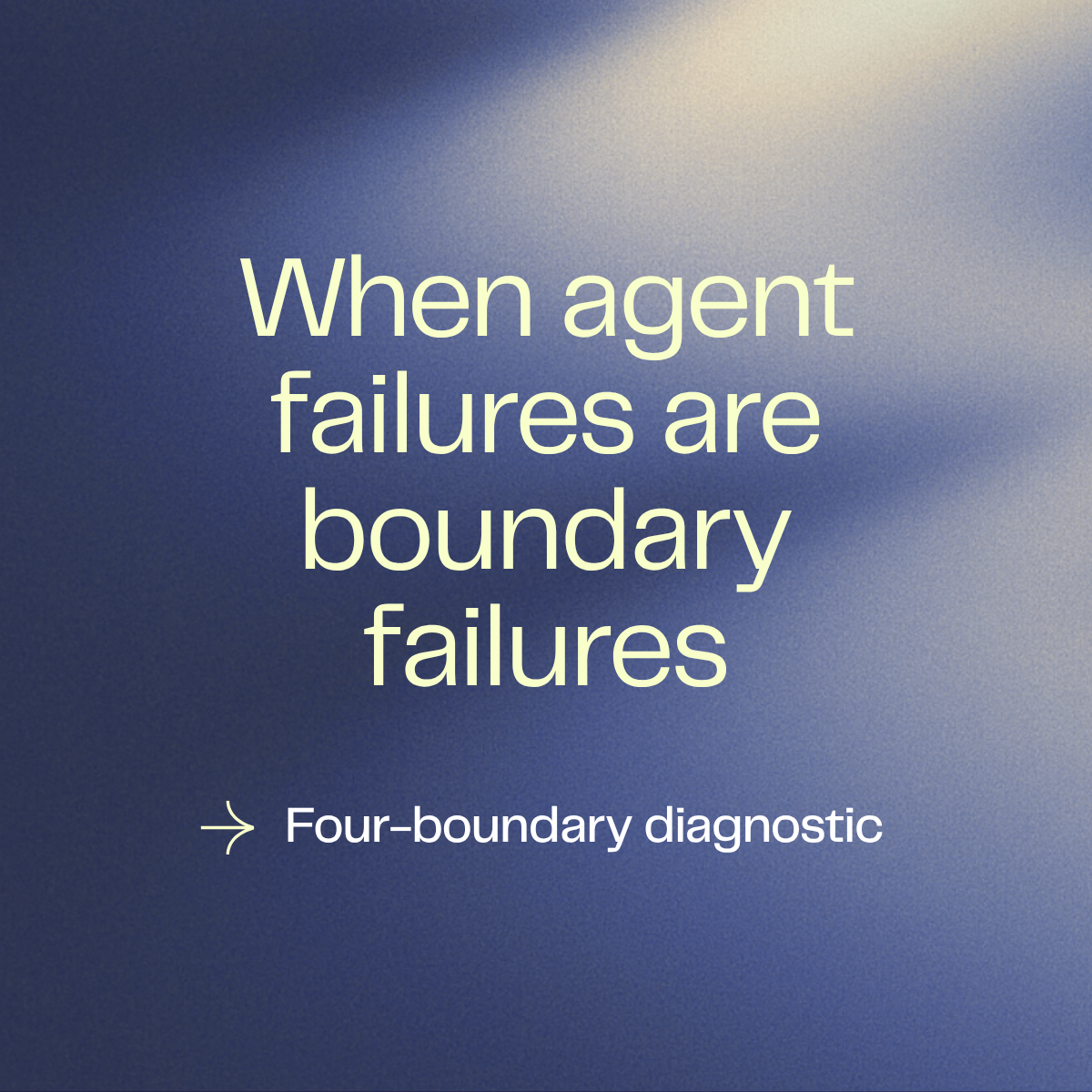When Agent Failures Are Boundary Failures